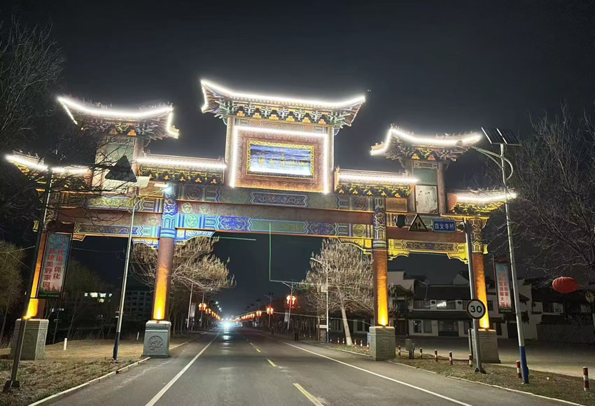 山东德州四女寺镇的春节亮化-3